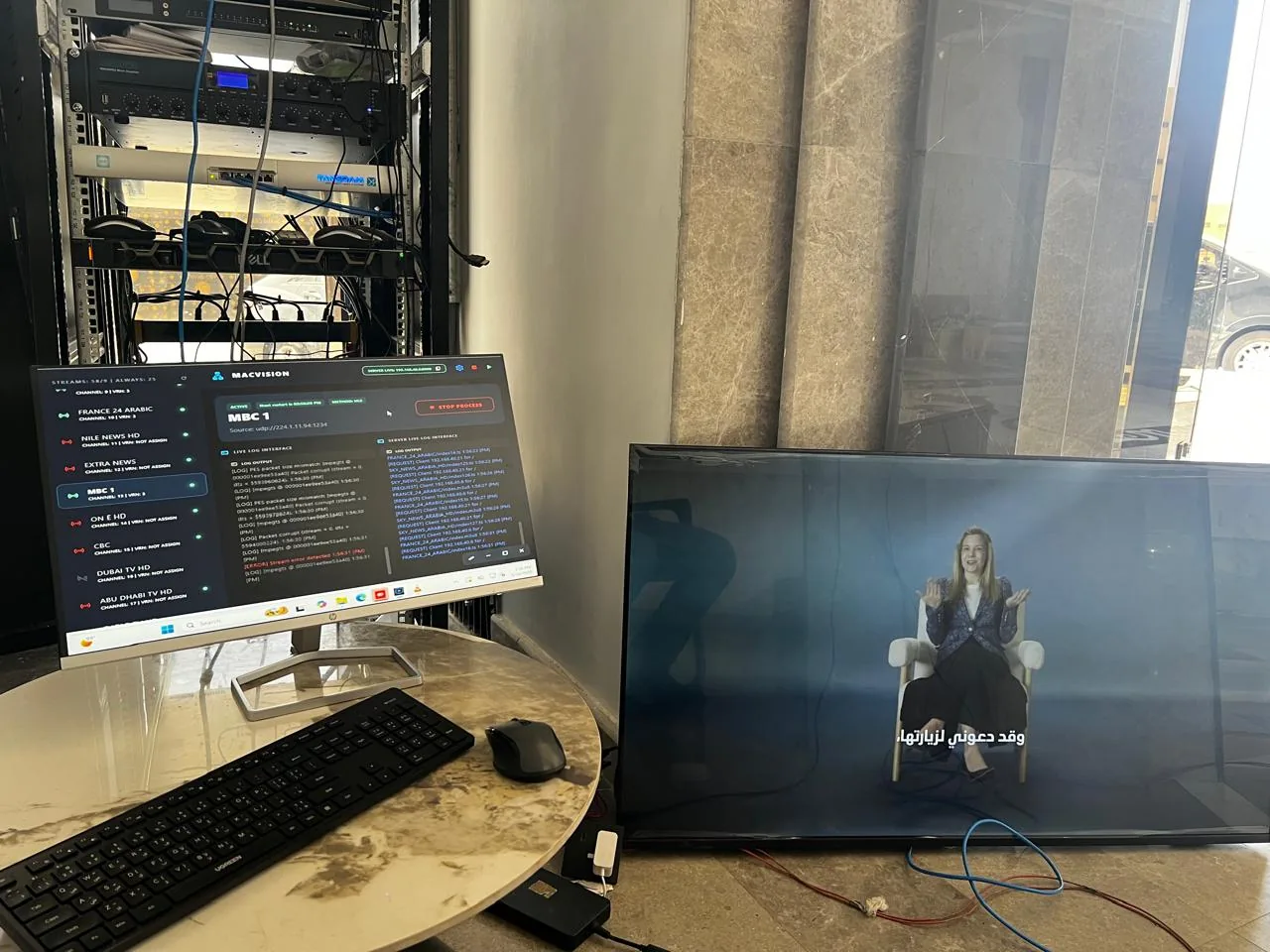 صورة تنفيذ لفنادق الزوار في المدينة المنورة تعرض مراقبة منصة MACVISION واختبار القنوات
